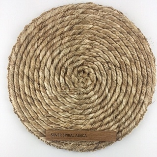 Spiral Weave Silver Abaca